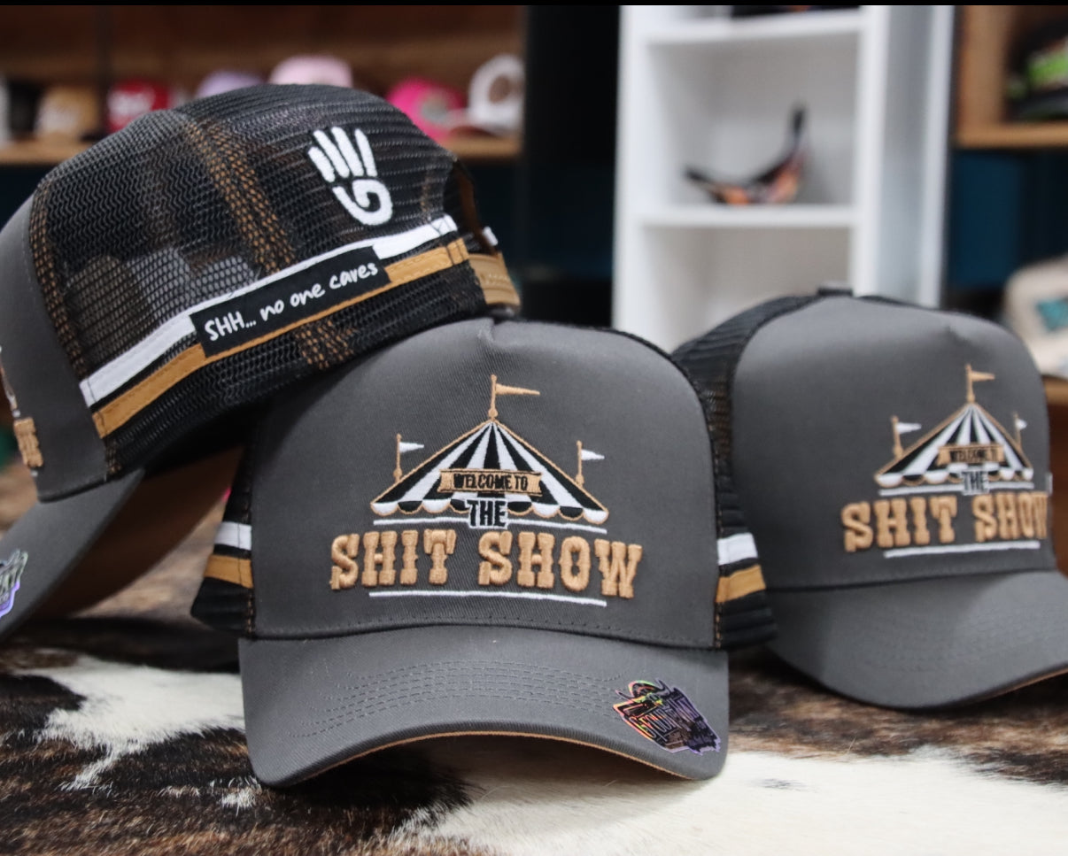 "Shit Show" - Charcoal/Tan