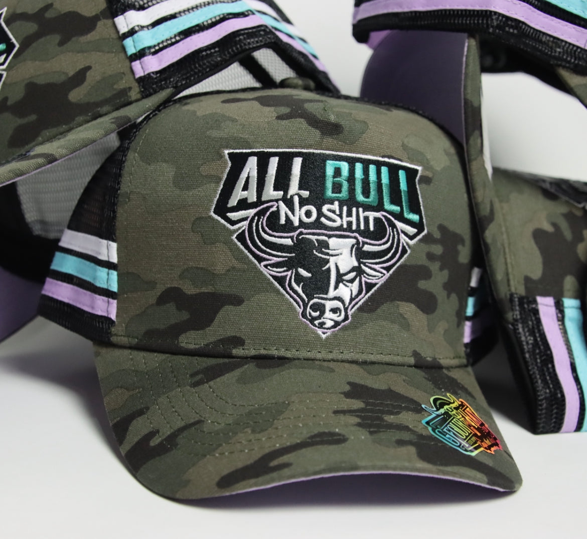 “Obsessive Camo Disorder" - OCD 2.0 Aqua/Purple - GFOUR HAT CO.