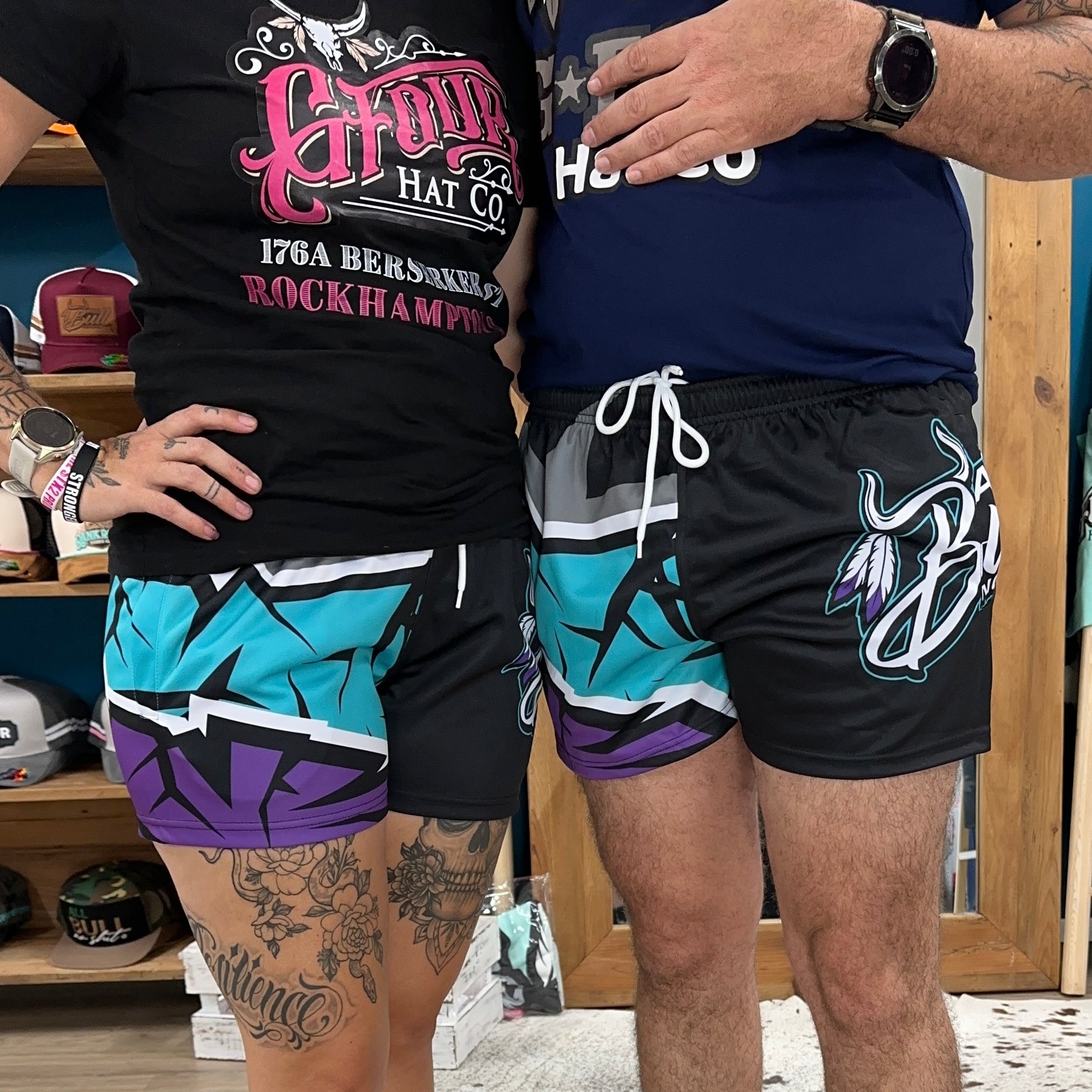 Unisex Footy Shorts - “Darkside"