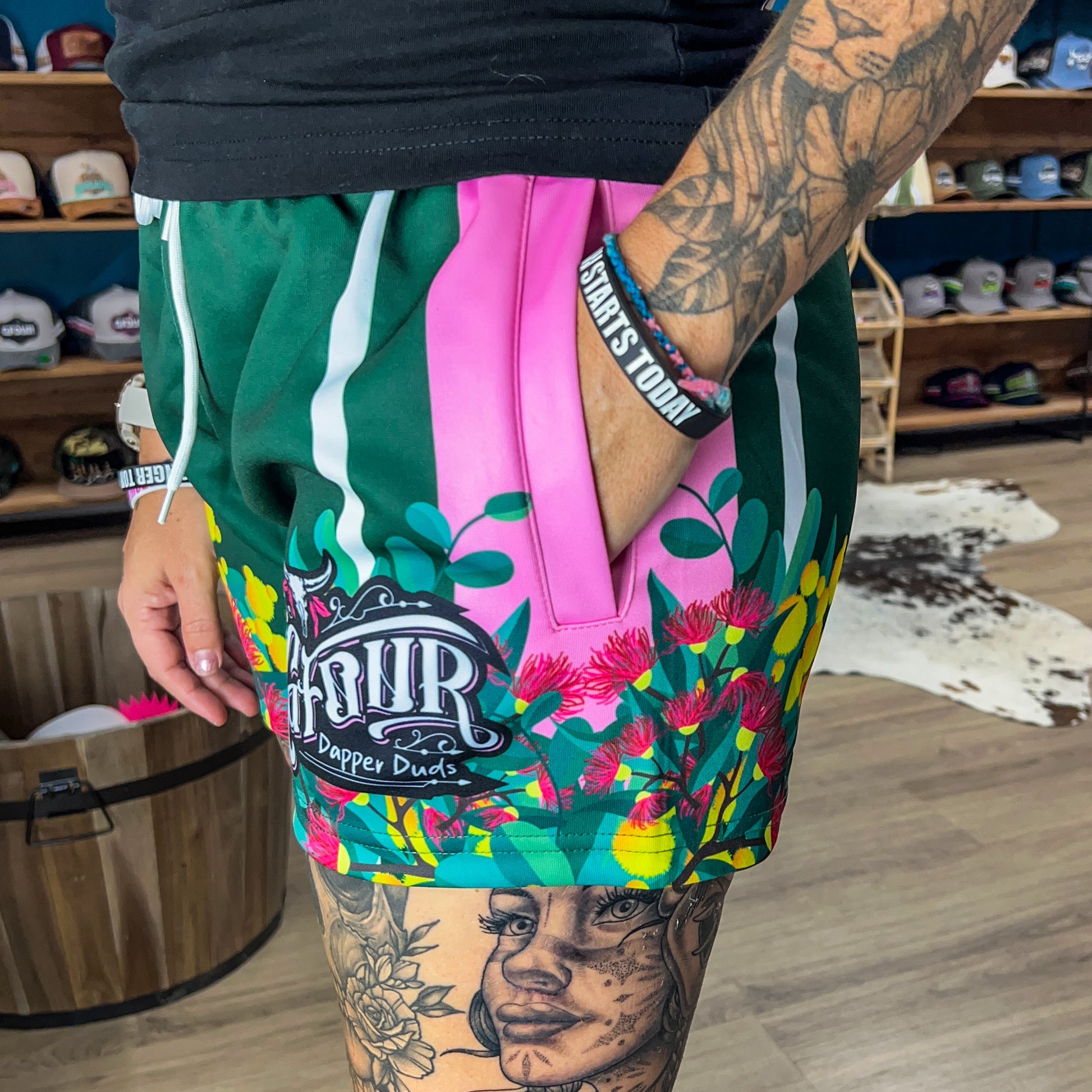 Unisex Footy Shorts - “Wattle It Be"