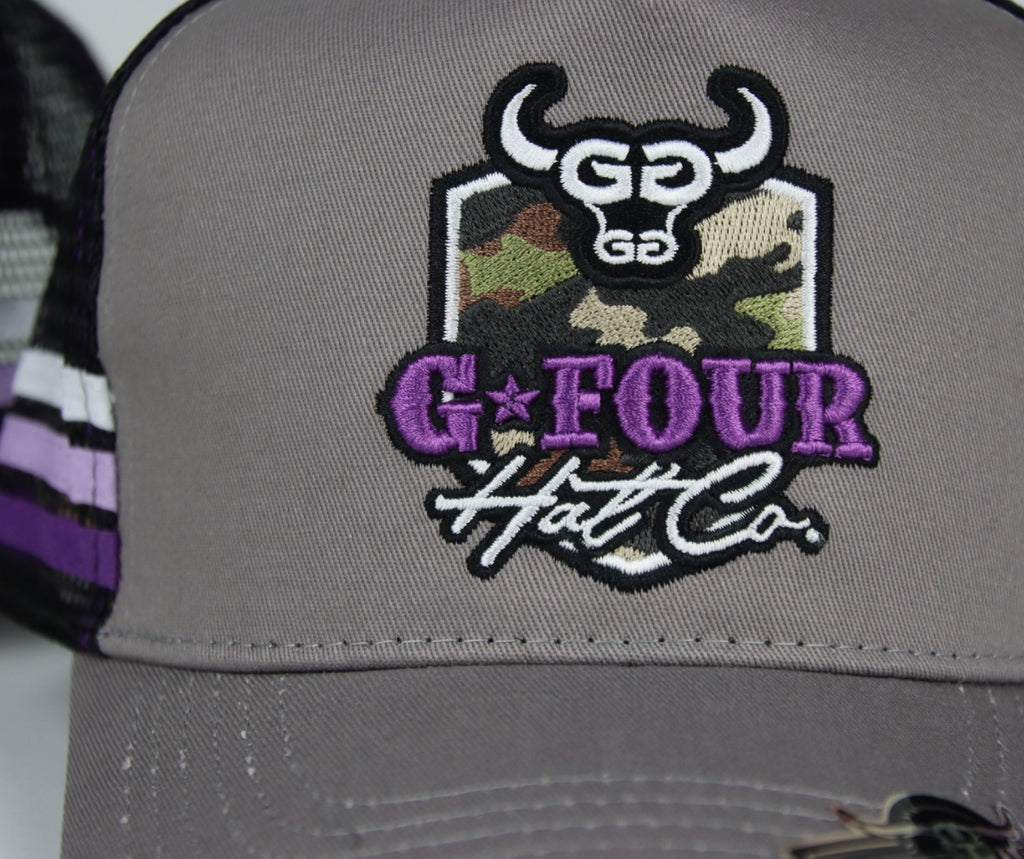 Camo Logo - Purple - GFOUR HAT CO.