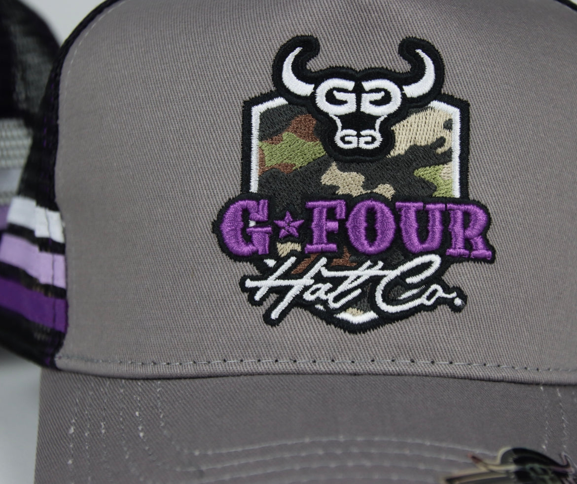 Camo Logo - Purple - GFOUR HAT CO.