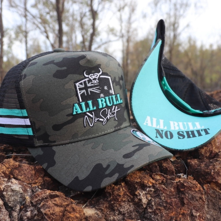 "Obsessive Camo Disorder" - OCD Aqua - GFOUR HAT CO.