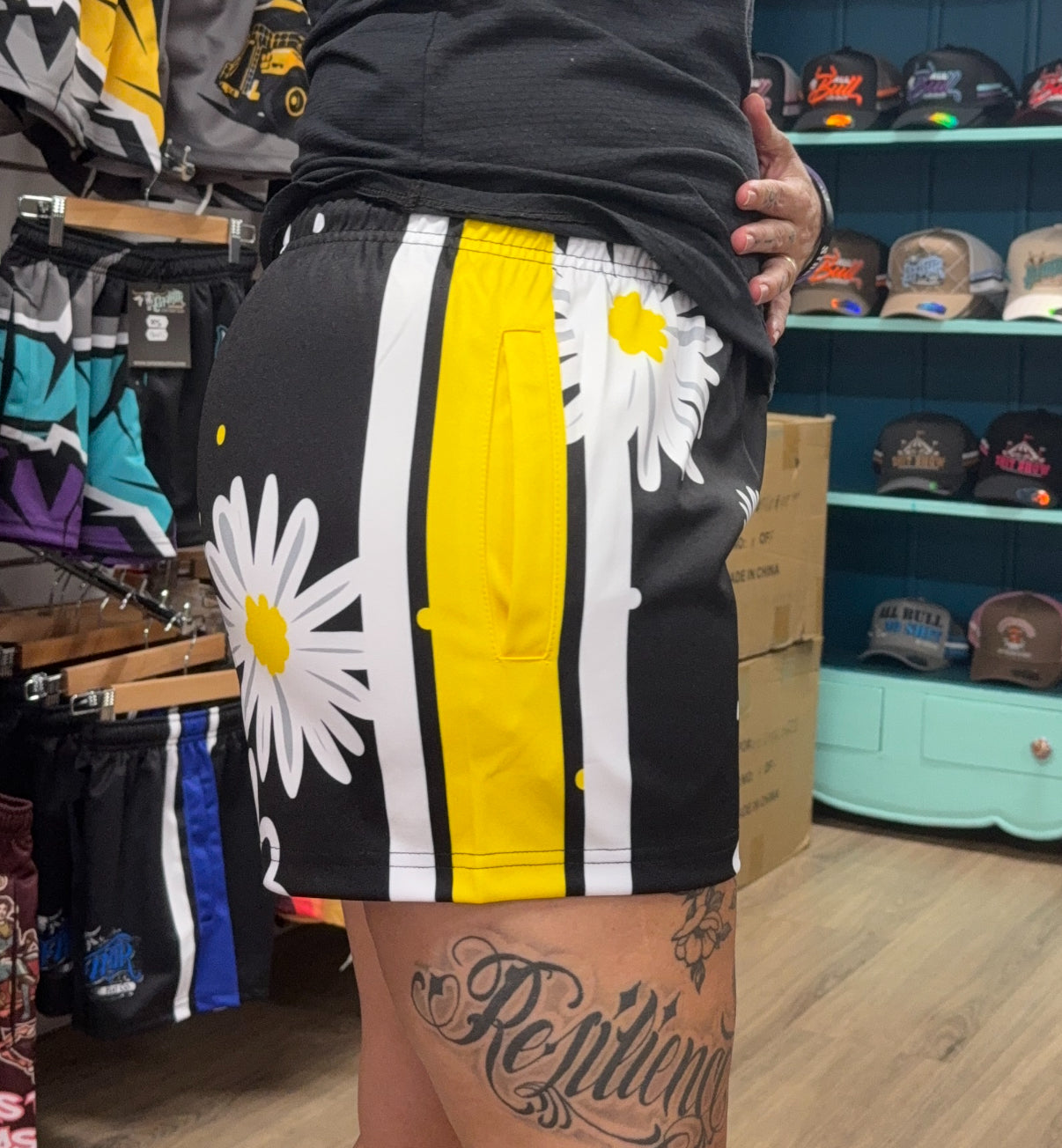Unisex Footy Shorts - “Daisy”