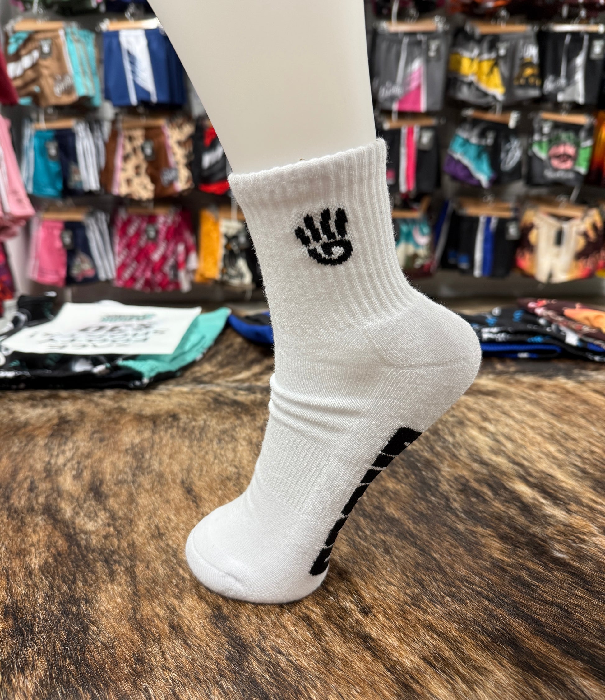 “GFOUR AUS" Quarter Socks - White