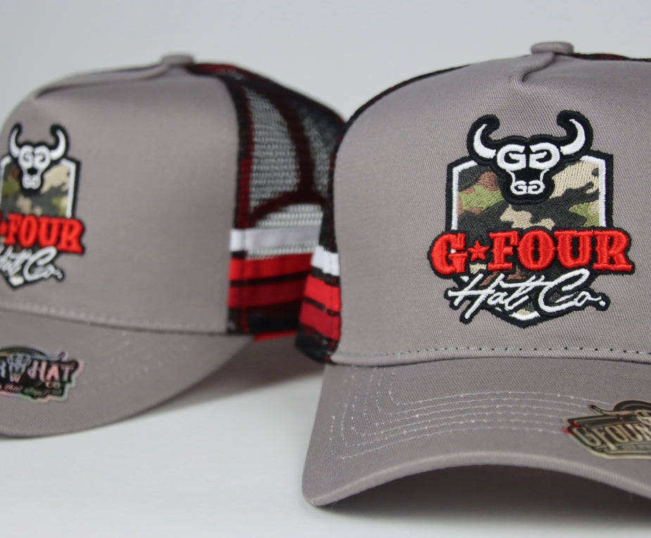 Camo Logo - Red - GFOUR HAT CO.