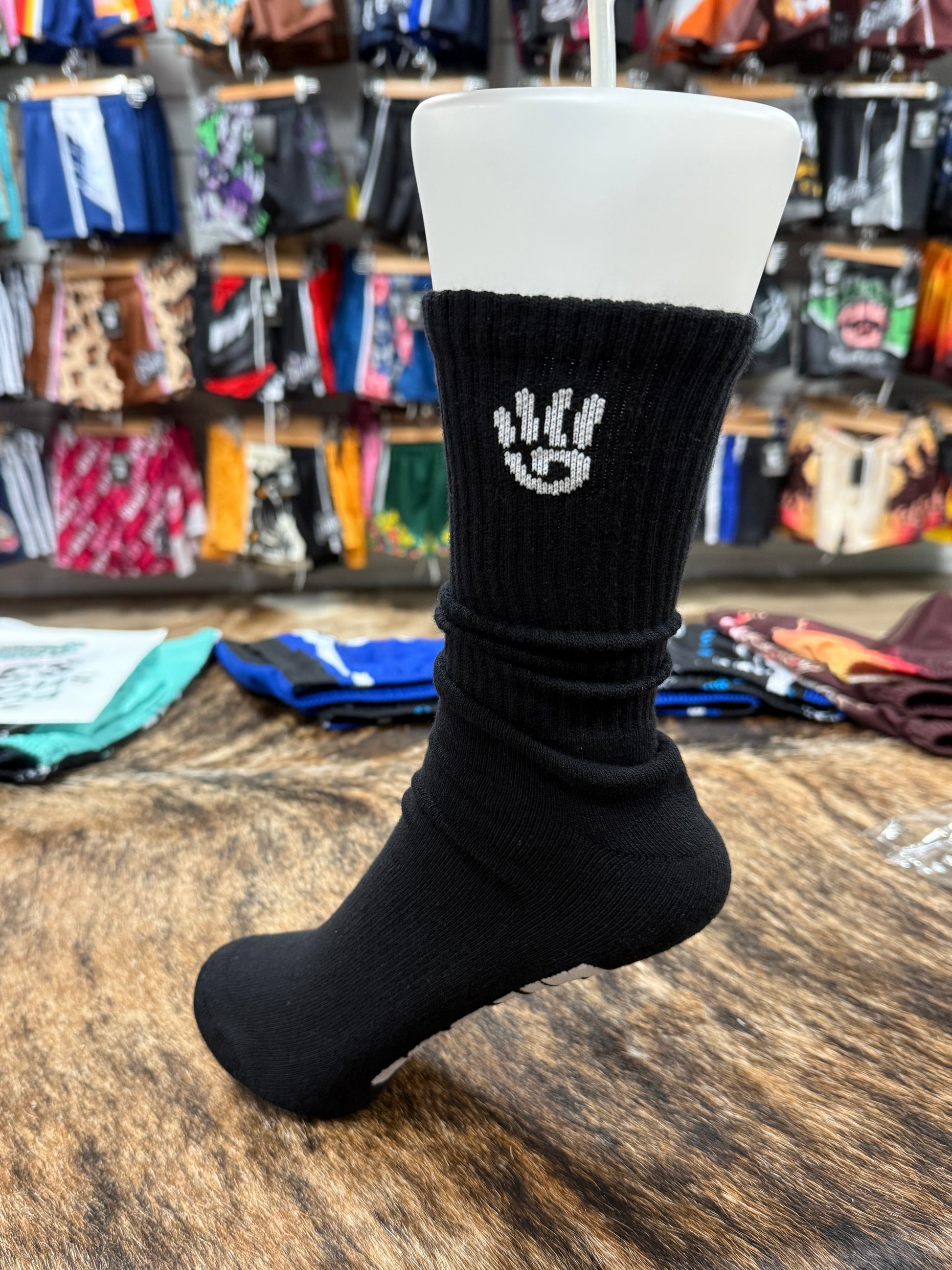 "GFOUR AUS" Crew Socks - Black