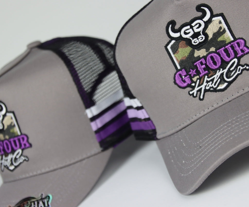 Camo Logo - Purple - GFOUR HAT CO.