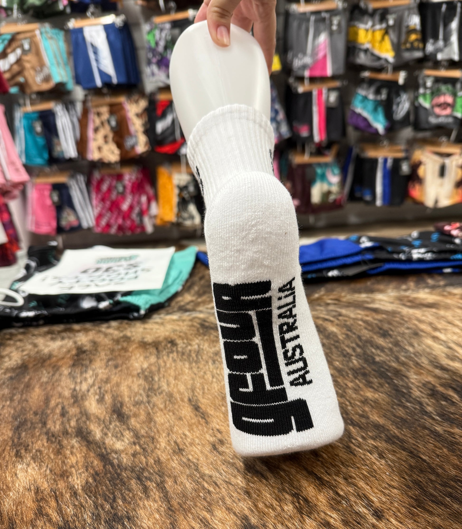“GFOUR AUS" Quarter Socks - White