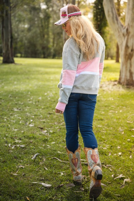 UnstoppaBULL Sweater - Pink/Grey