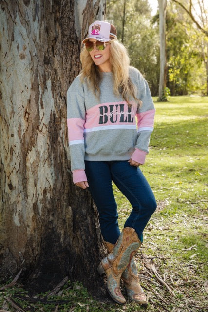 UnstoppaBULL Sweater - Pink/Grey