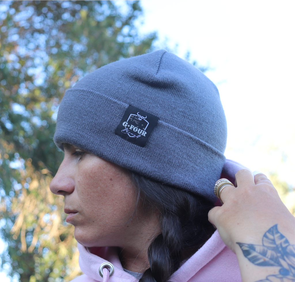 GFOUR Brand Beanie - Grey
