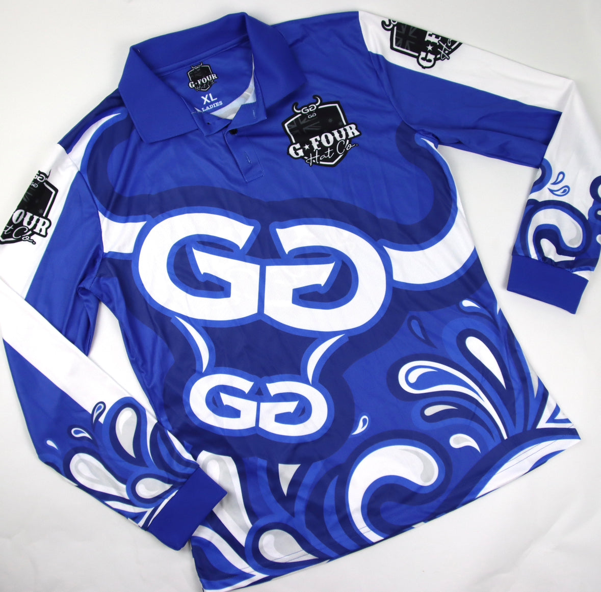 Mens Fishing Shirt - Blue Splash - GFOUR HAT CO.