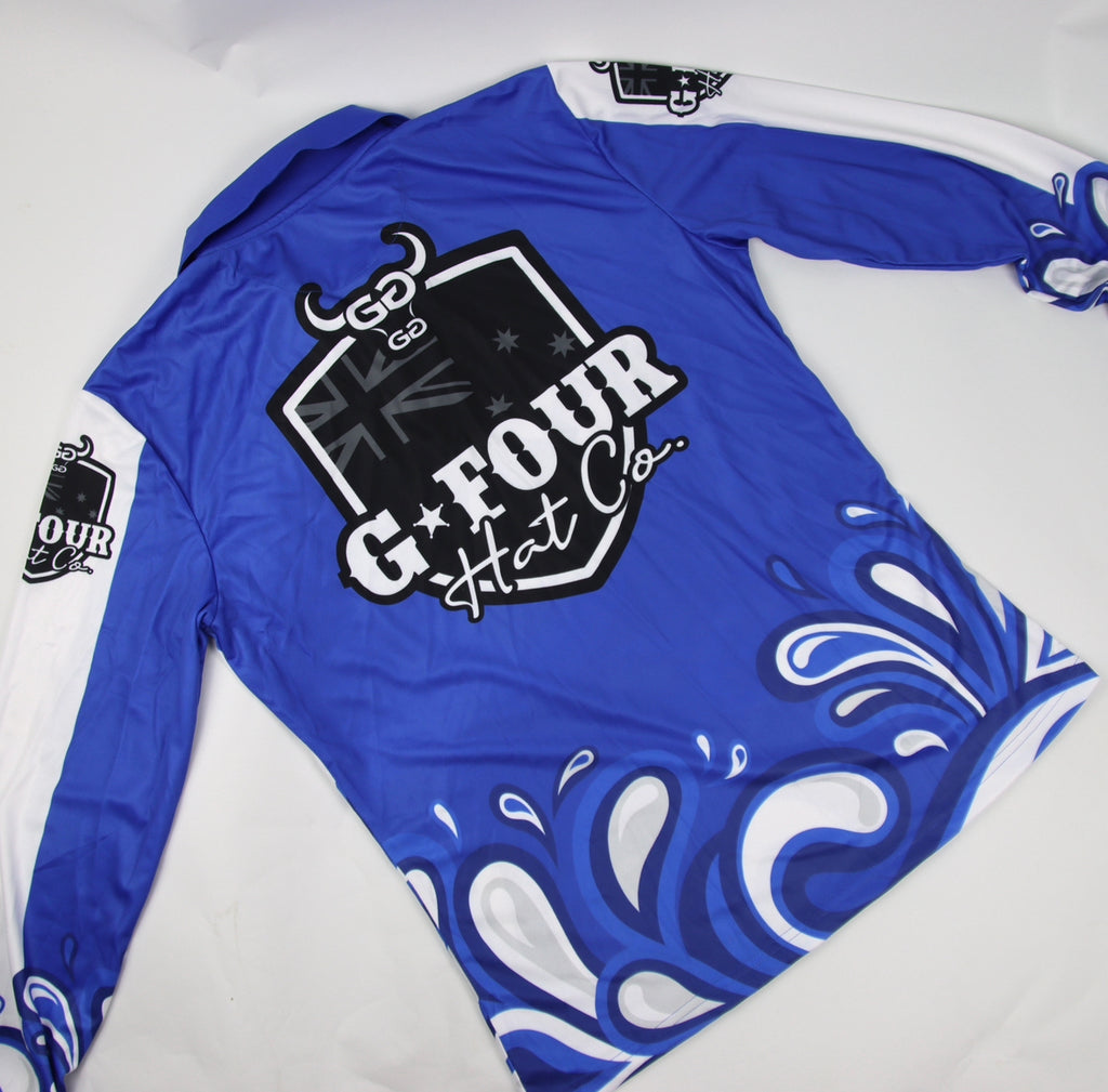 Mens Fishing Shirt - Blue Splash - GFOUR HAT CO.
